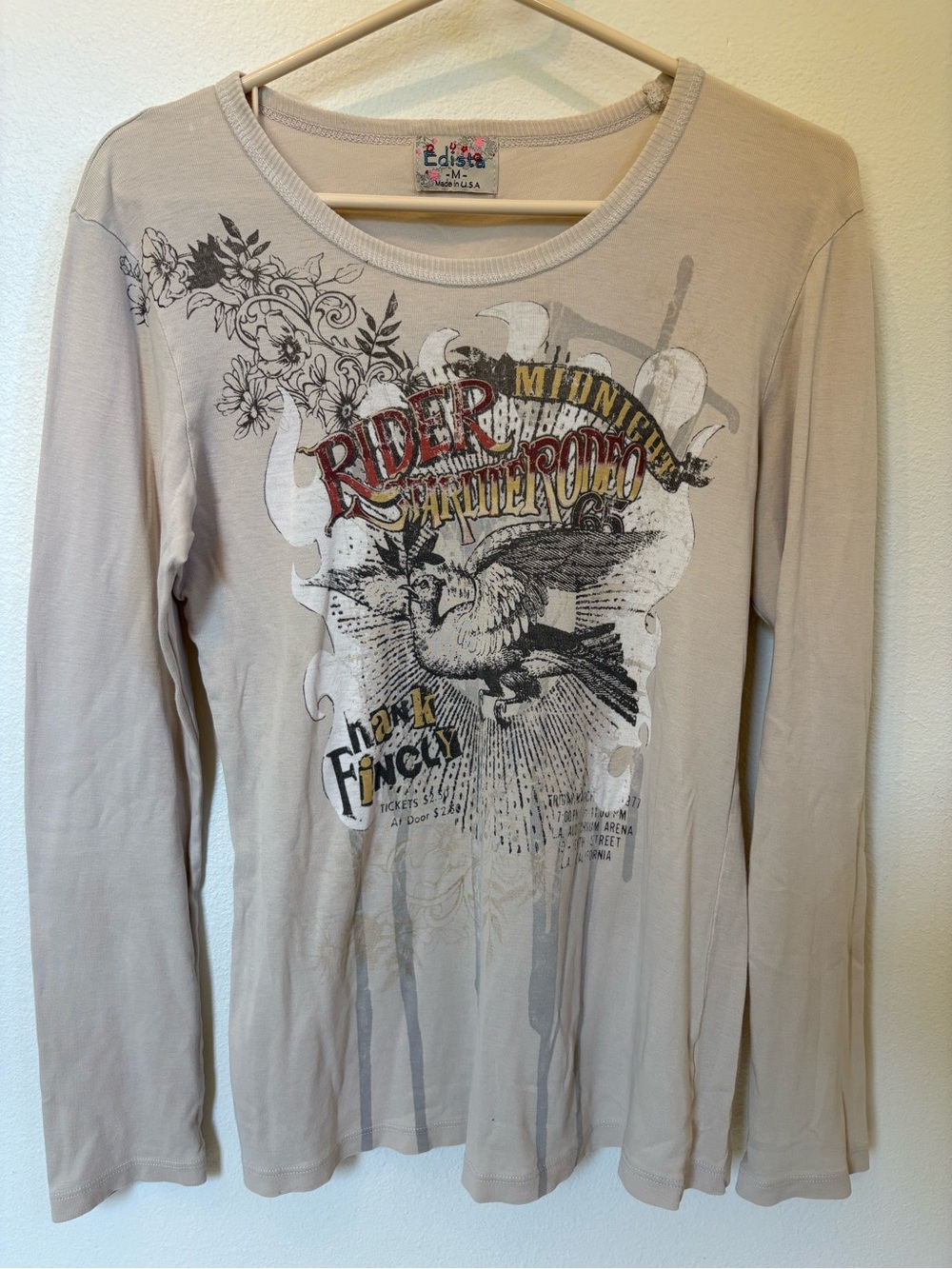 Y2K Edista Bird Long Sleeve Shirt